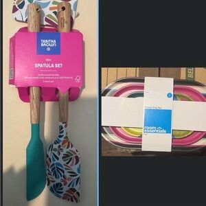 Bundle of Tabitha Brown Mini Spatula Set and Tray Set